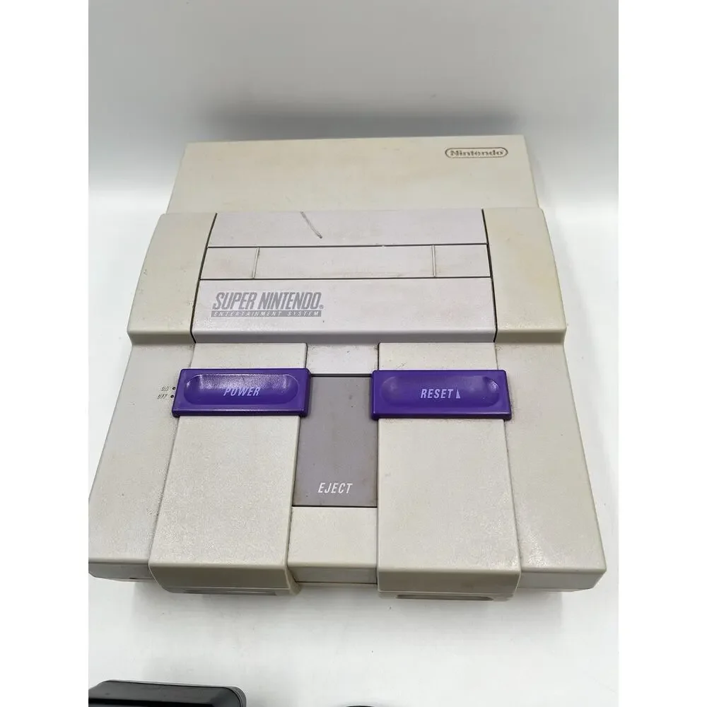 Super Nintendo Entertainment System SNES Console w OEM Controller & Cords Tested